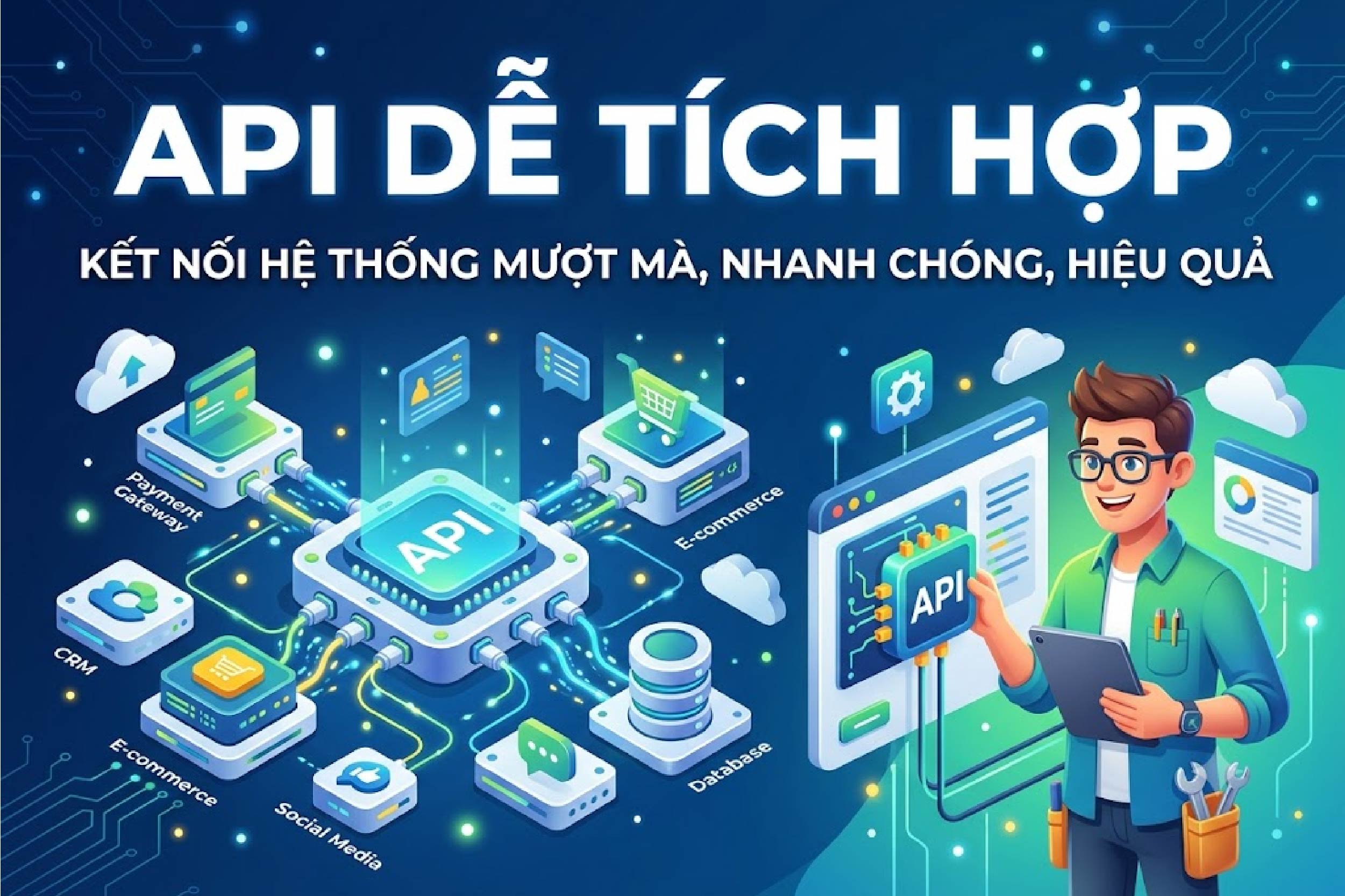 API dễ t&iacute;ch hợp
