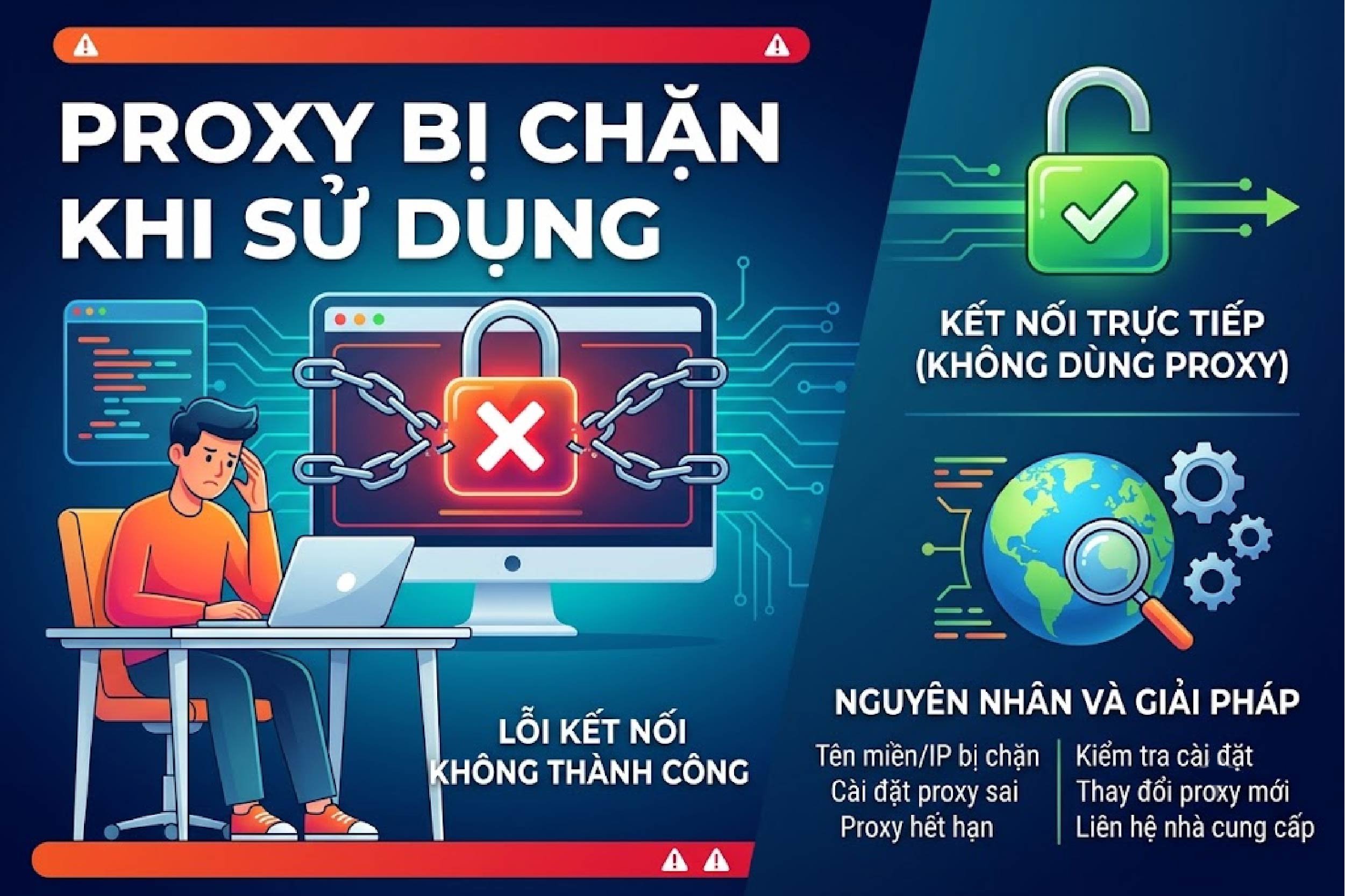 Proxy bị chặn khi sử dụng