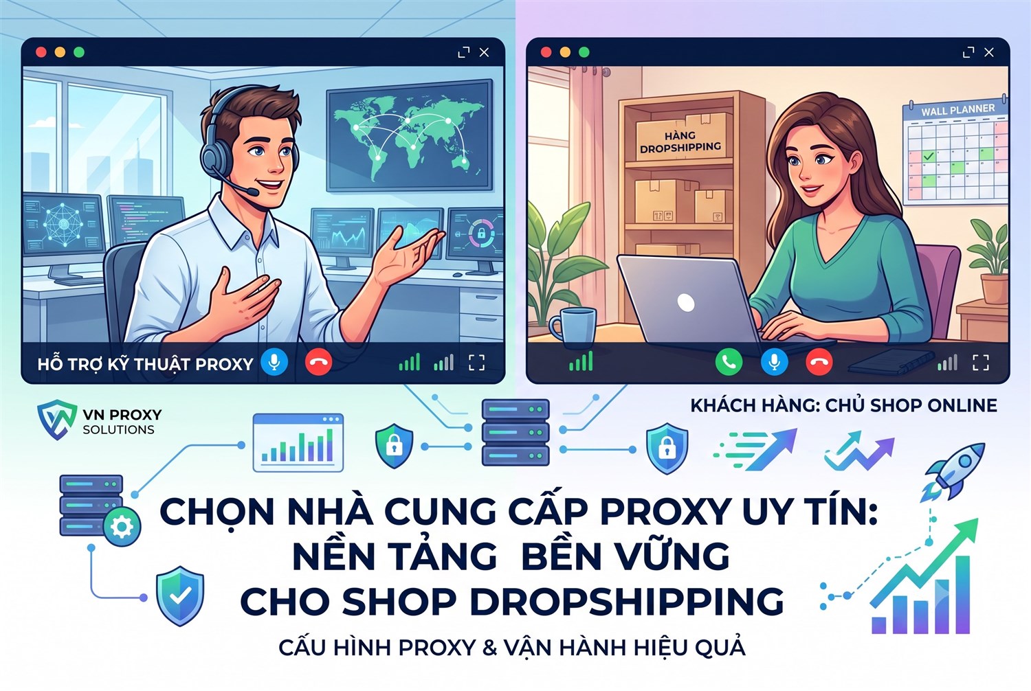 Chọn nhà cung cấp proxy uy tín giúp shop dropshipping vận hành bền vững