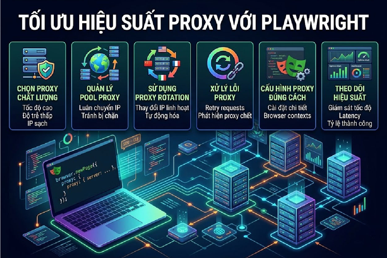 Tối ưu hiệu suất proxy với playwright