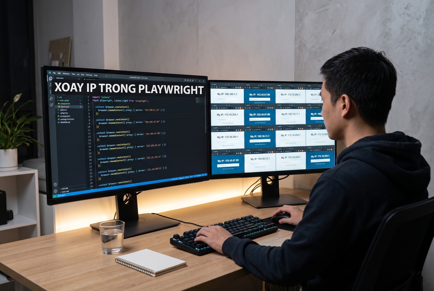 Xoay IP trong Playwright