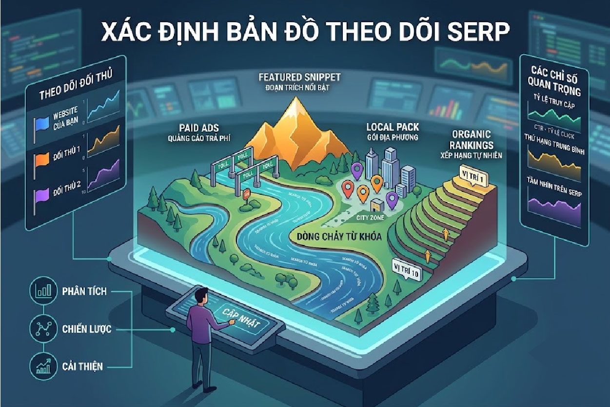 X&aacute;c định bản đồ theo d&otilde;i SERP