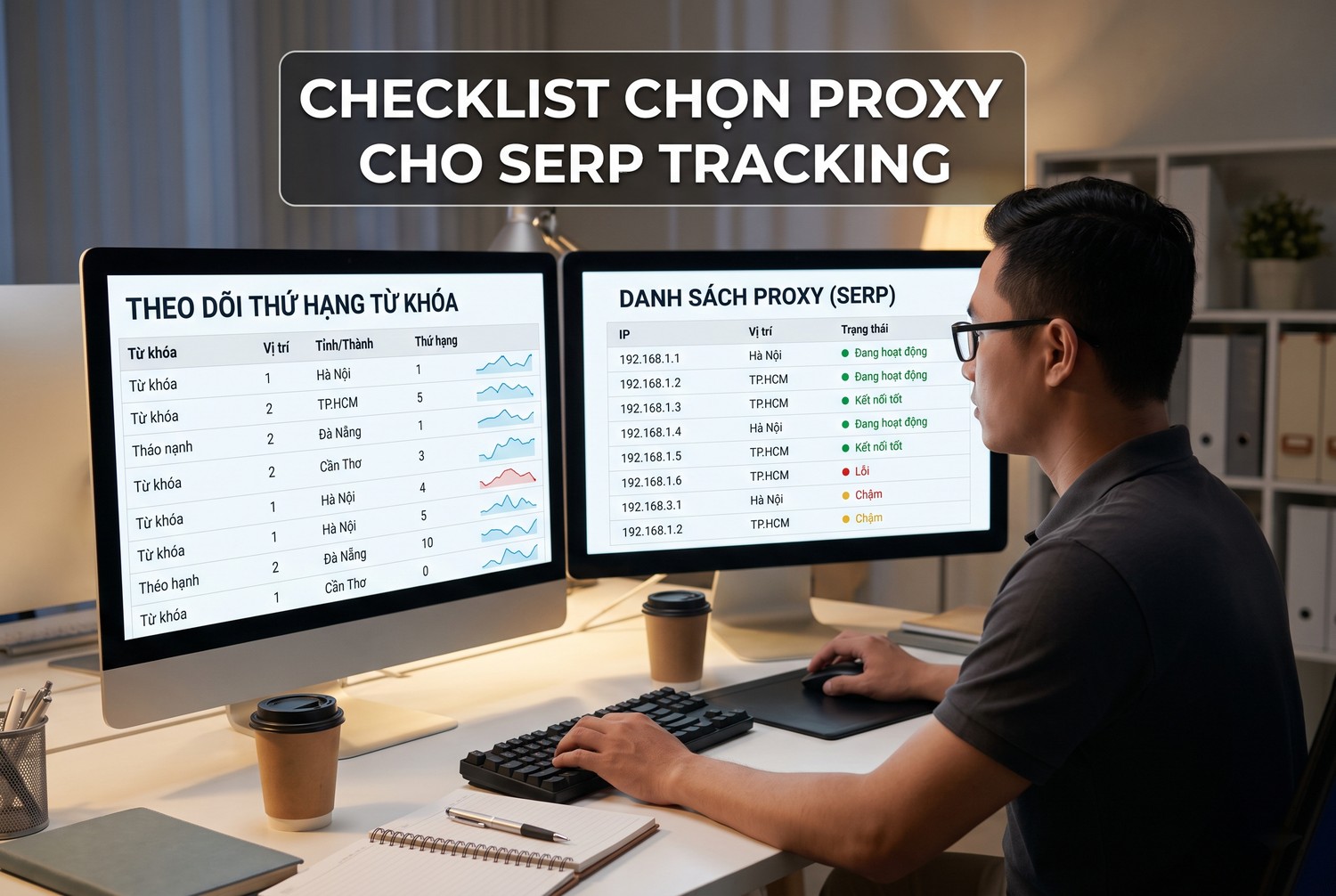 Checklist chọn proxy cho SERP tracking
