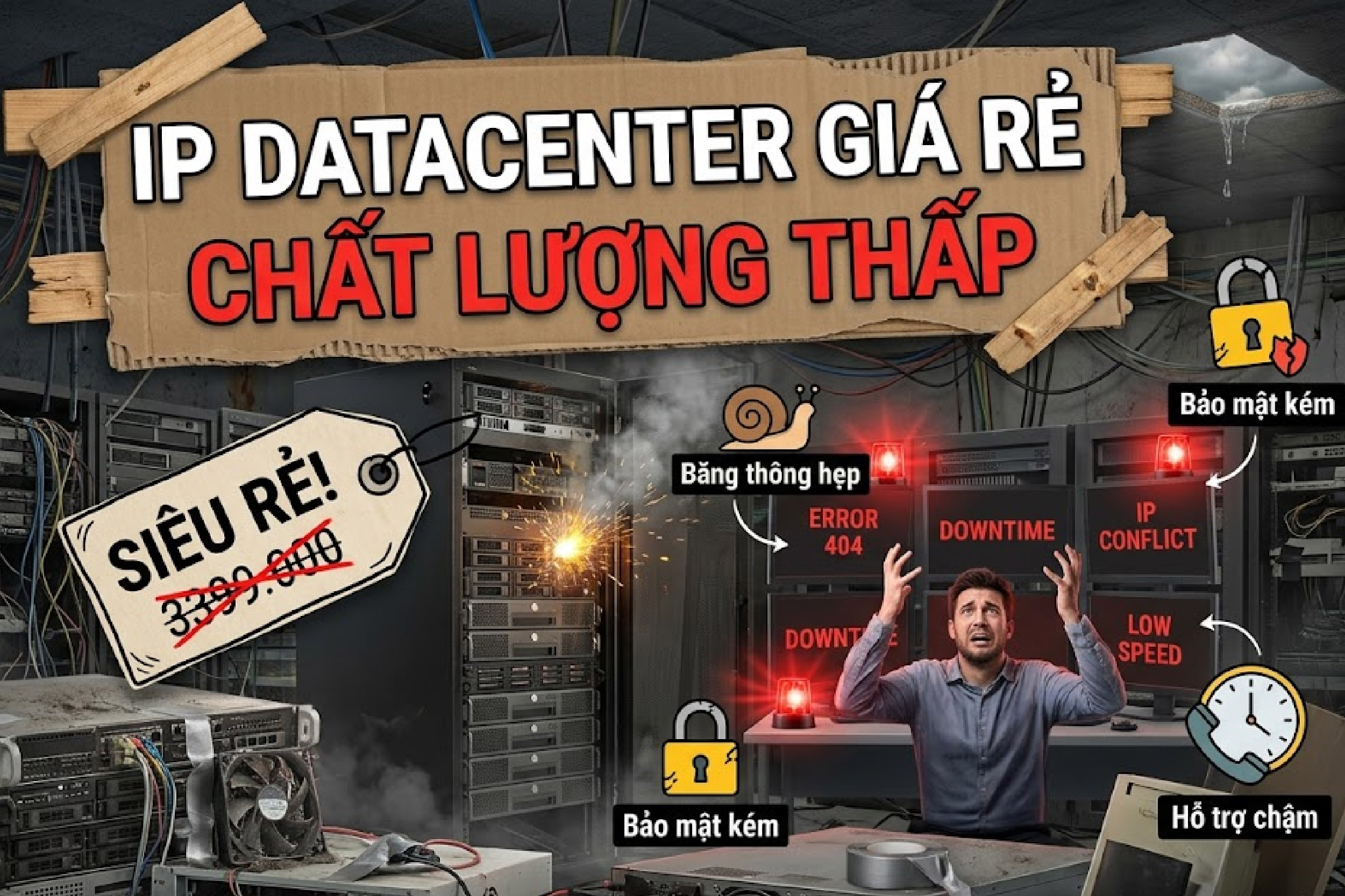 IP Datacenter gi&aacute; rẻ chất lượng thấp