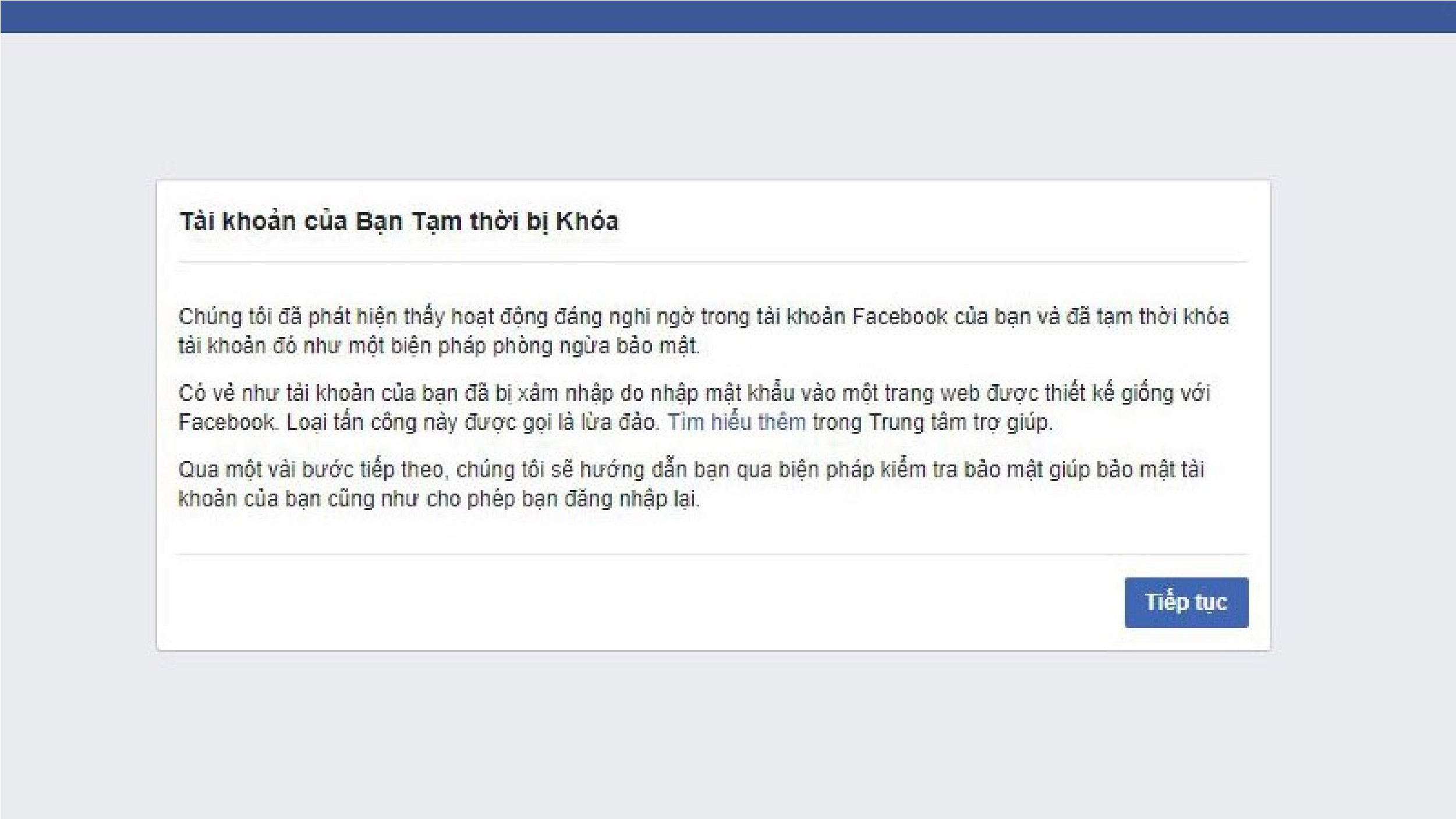 Đăng nhập Facebook bị checkpoint