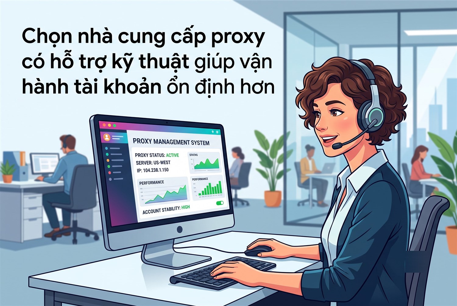 Chọn nhà cung cấp proxy có hỗ trợ kỹ thuật giúp vận hành tài khoản ổn định hơn