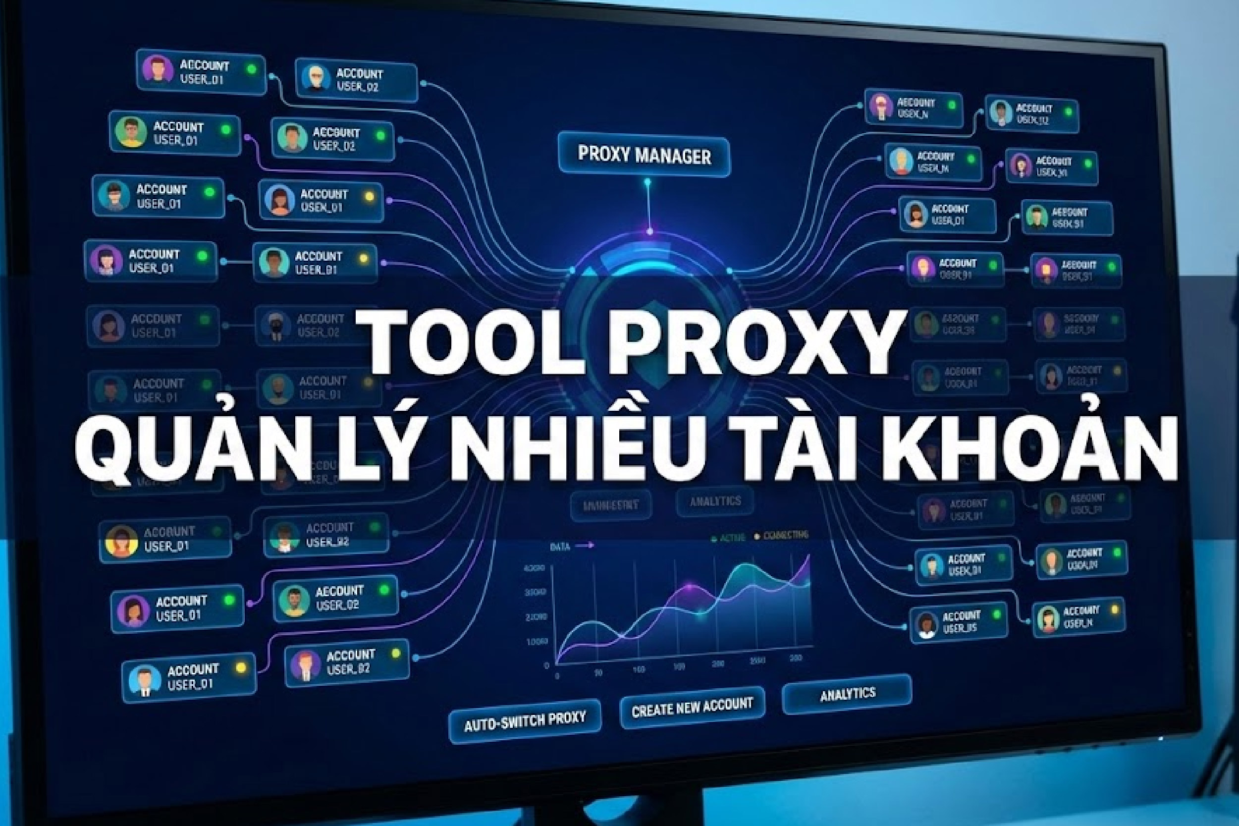 Tool Proxy quản l&yacute; nhiều t&agrave;i khoản