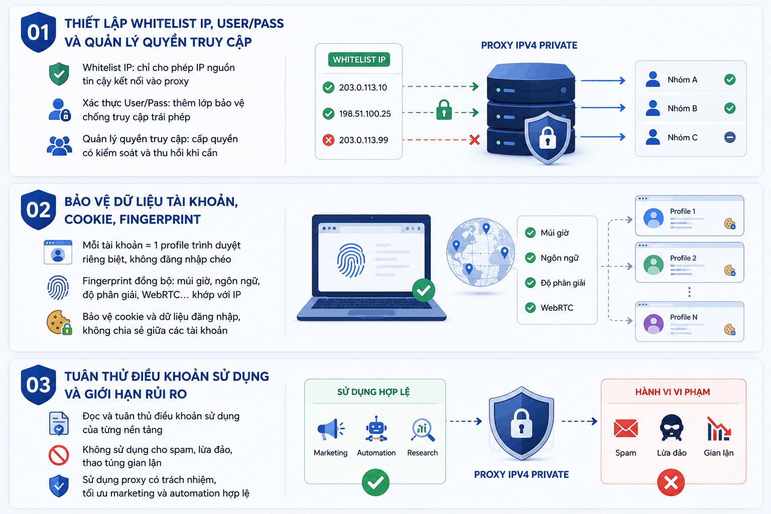 Lưu &yacute; bảo mật khi d&ugrave;ng Proxy IPv4 Private