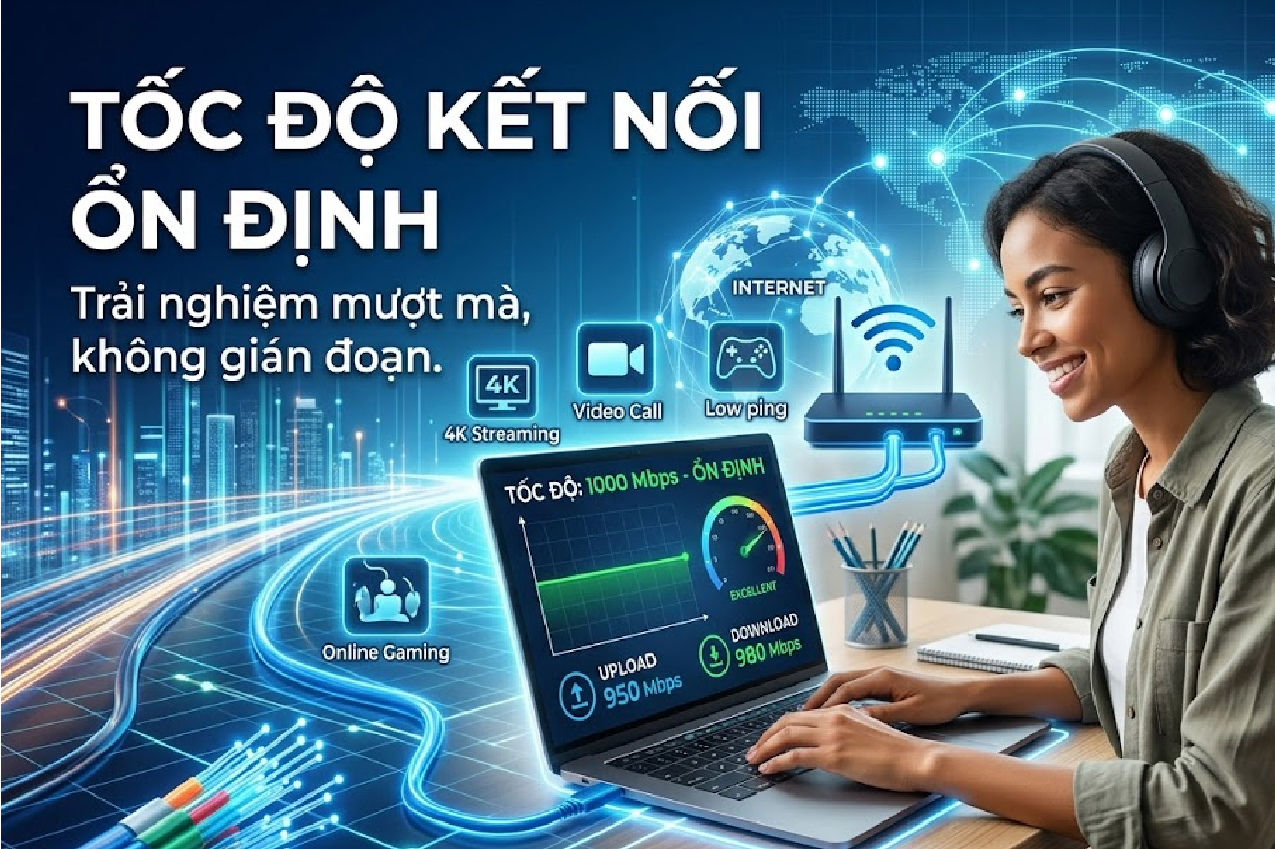 Tốc độ kết nối ổn định