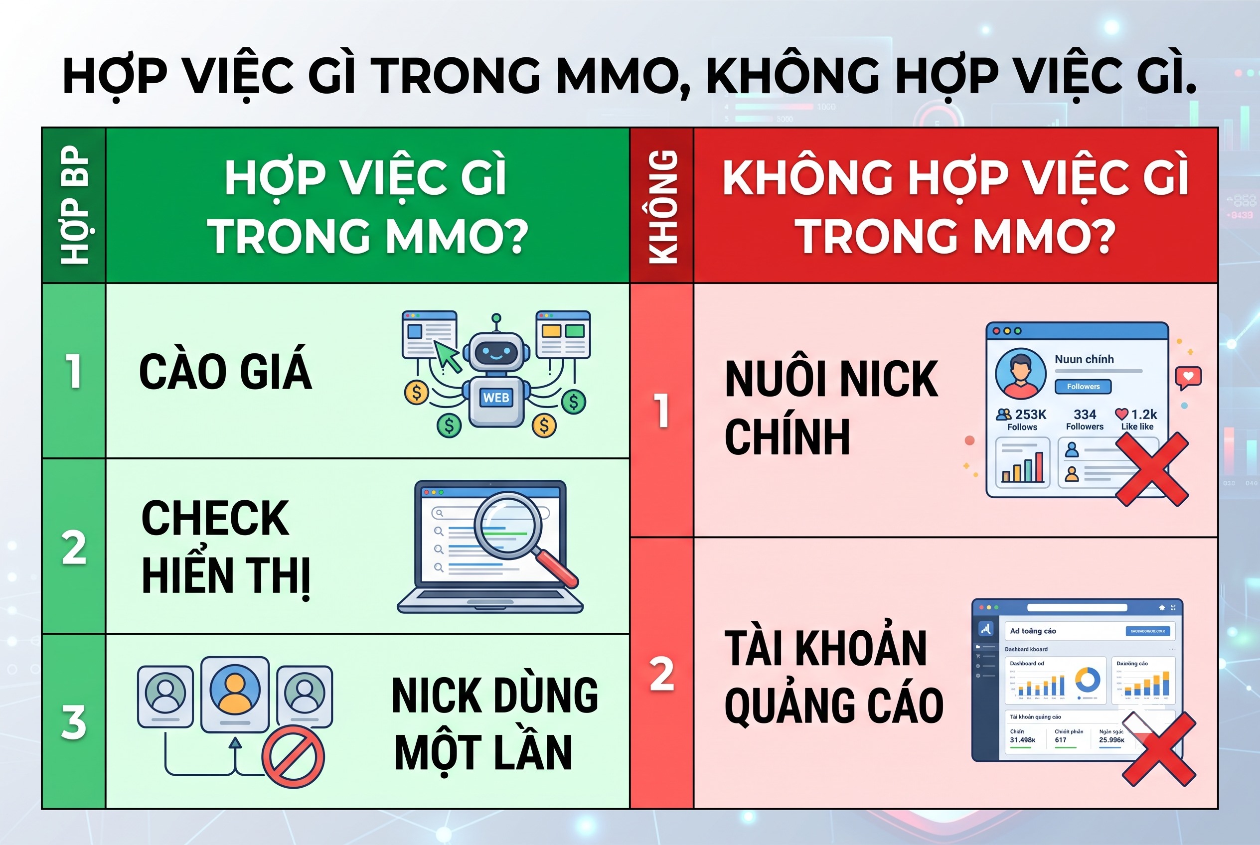 Hợp việc gì trong MMO, không hợp việc gì