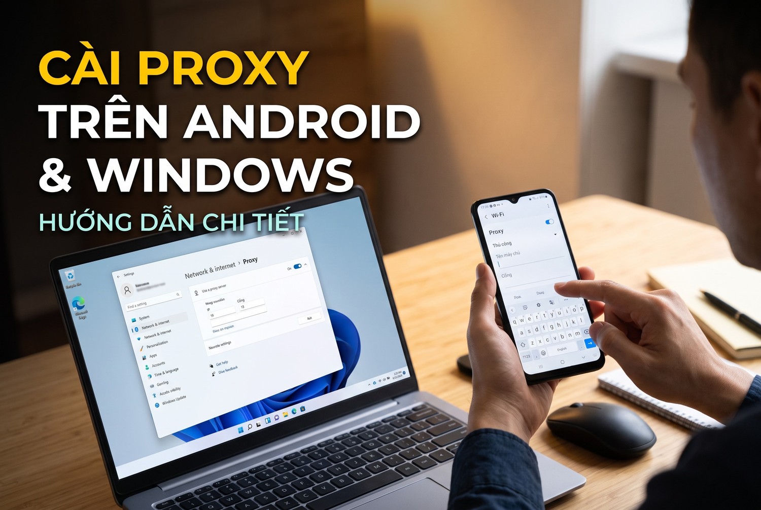 Cài proxy trên Android và Windows