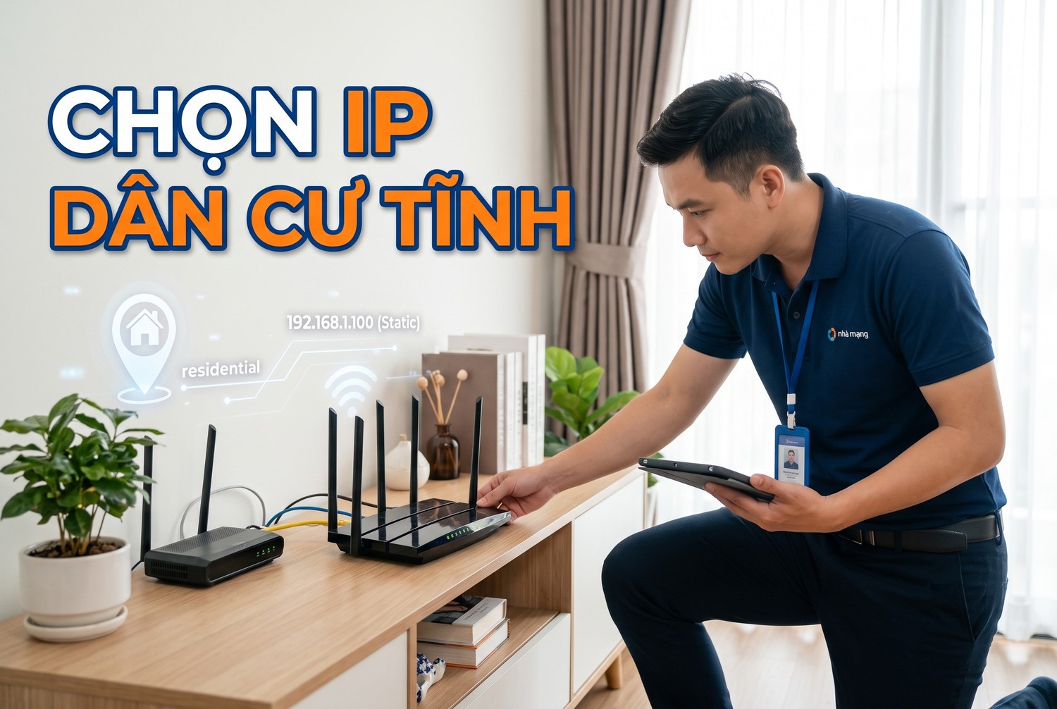 Chọn IP dân cư tĩnh