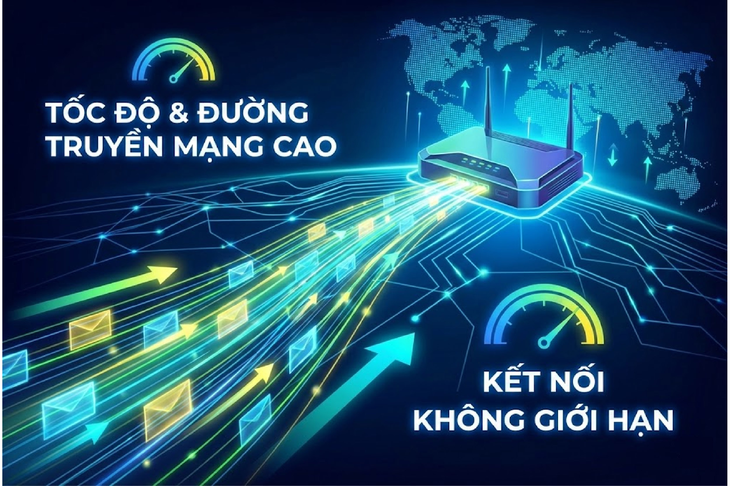 Tốc độ và đường truyền mạng cao