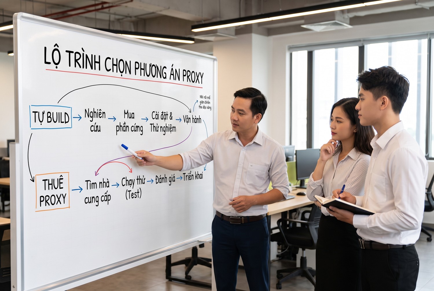 Lộ trình chọn phương án proxy