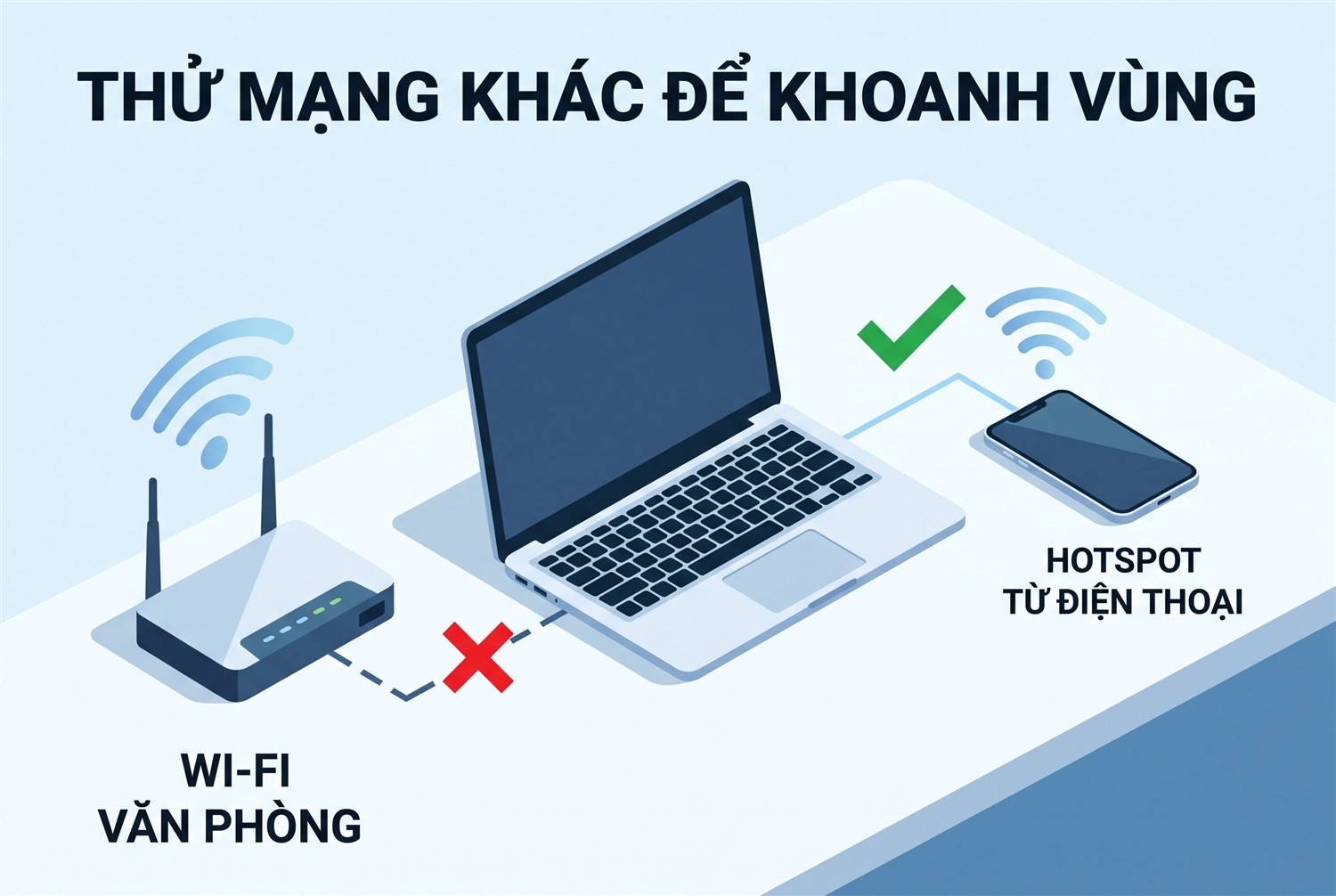 Thử mạng khác để khoanh vùng