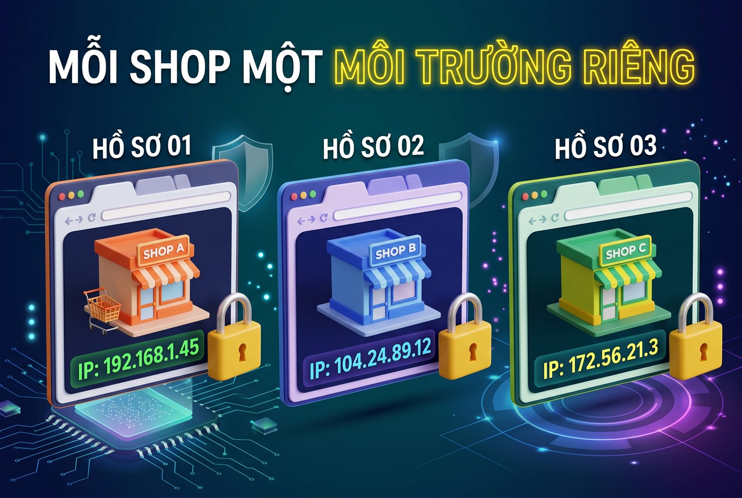 Mỗi shop một môi trường riêng