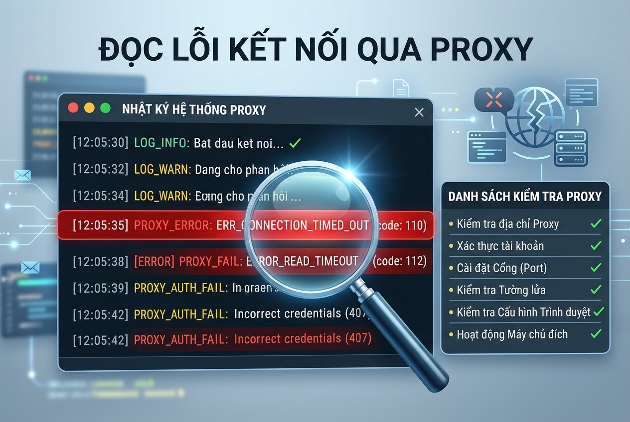 Đọc lỗi kết nối qua proxy