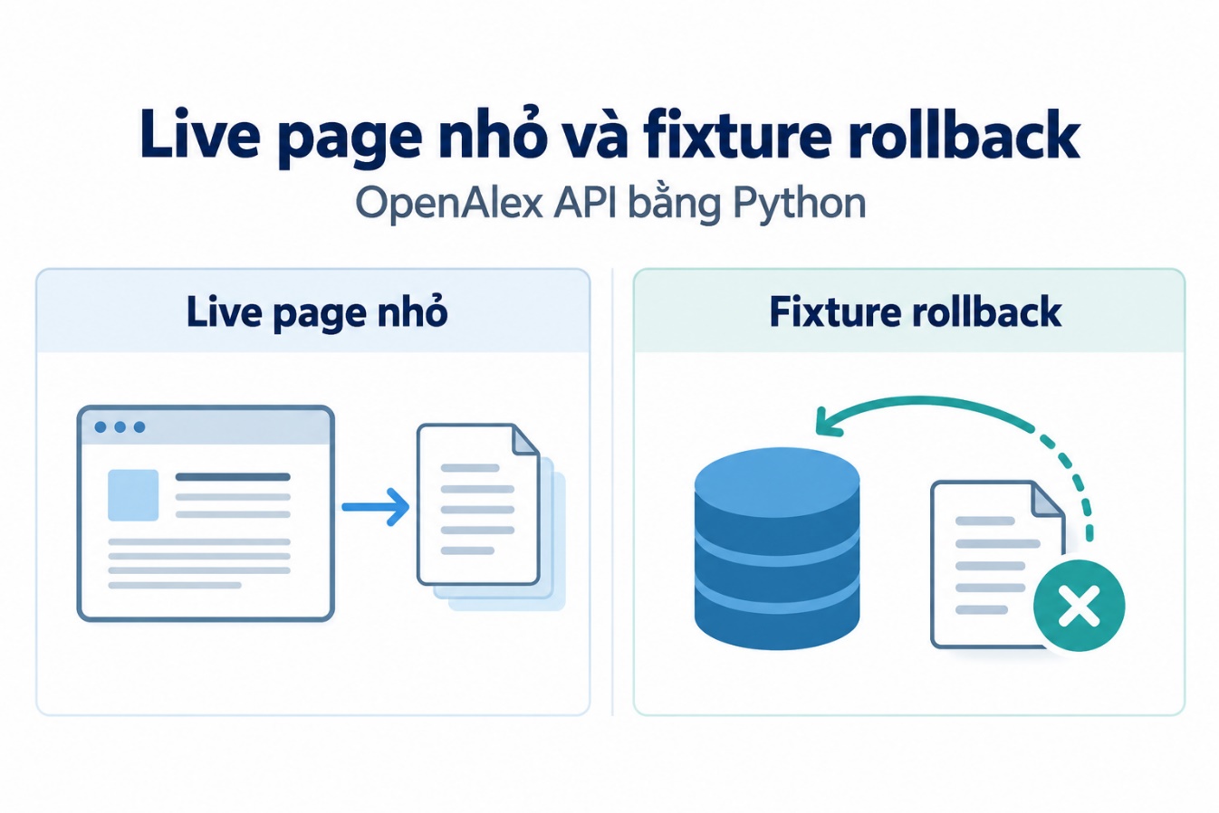 Live page nhỏ và fixture rollback