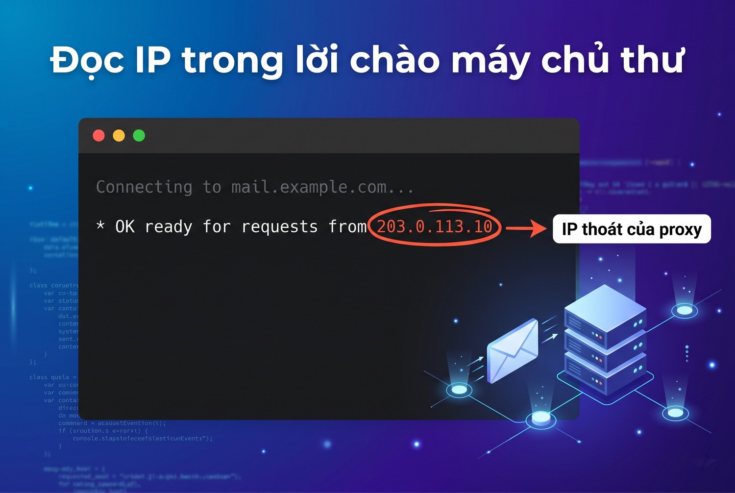 Đọc IP trong lời chào máy chủ thư