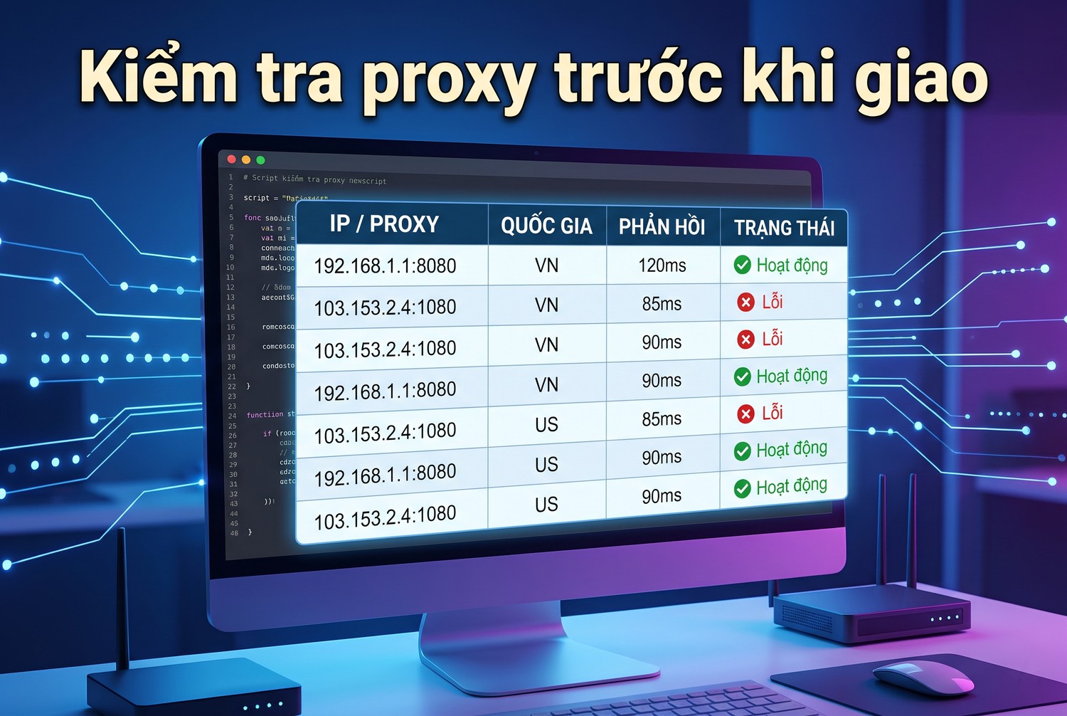 Kiểm tra proxy trước khi giao