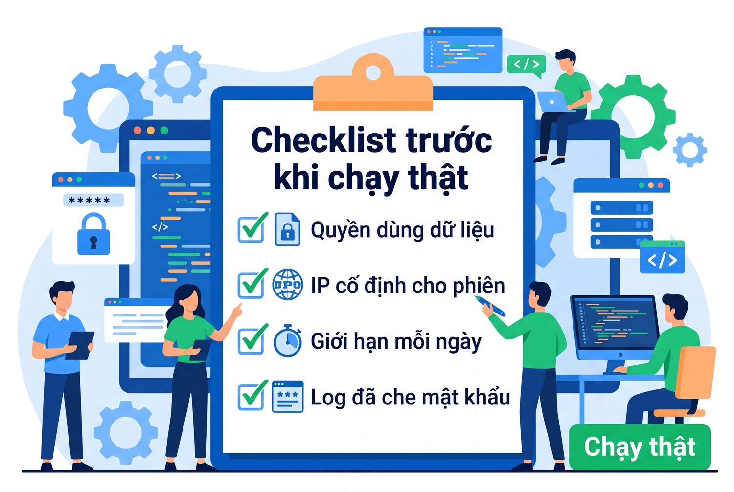 Checklist trước khi chạy thật