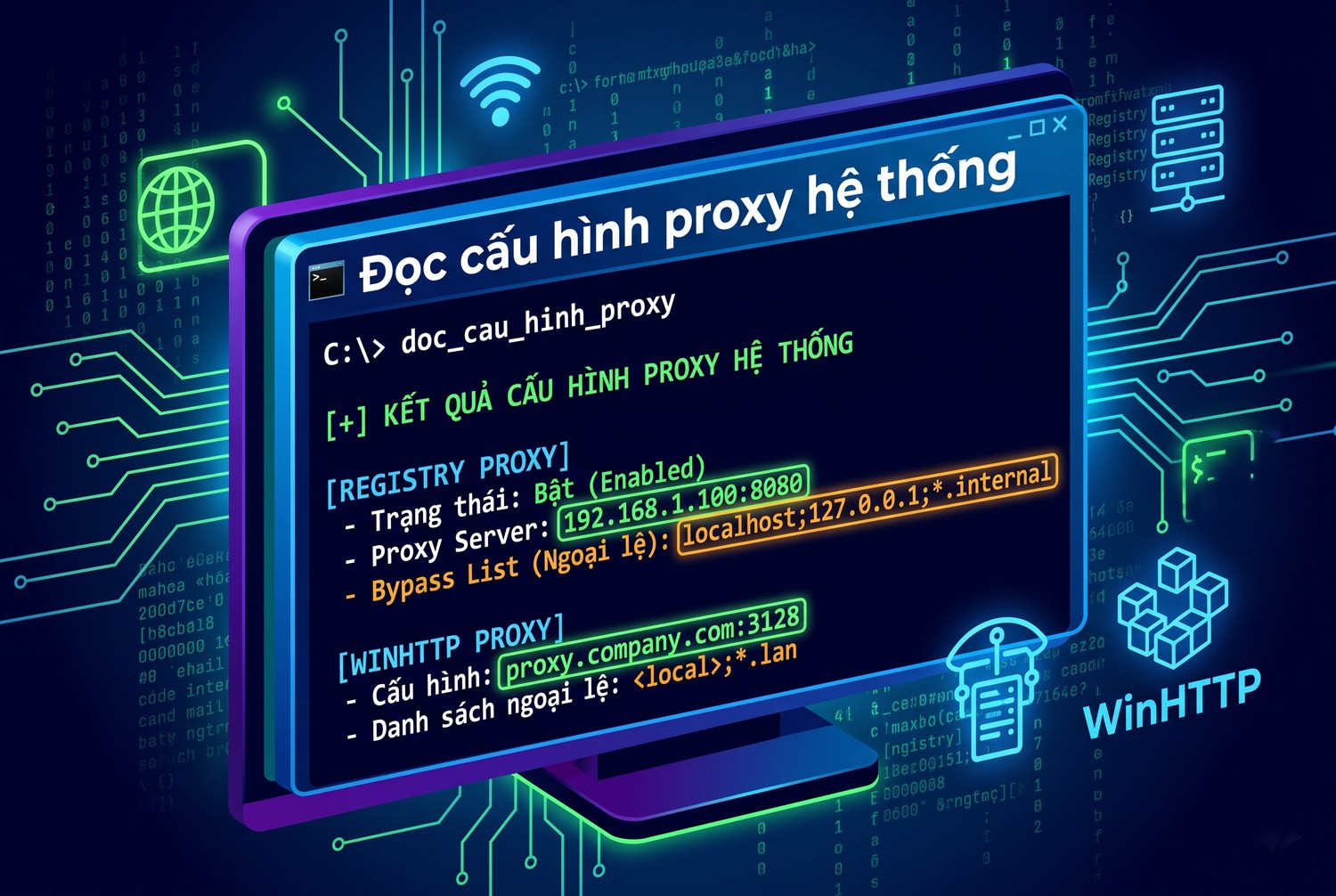 Đọc cấu hình proxy hệ thống