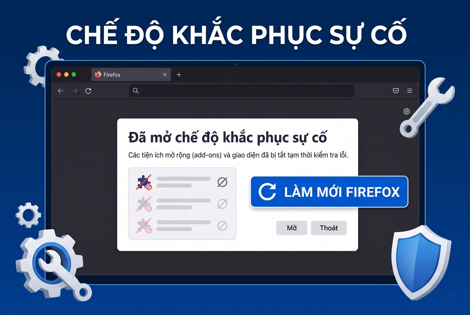 Chế độ khắc phục sự cố