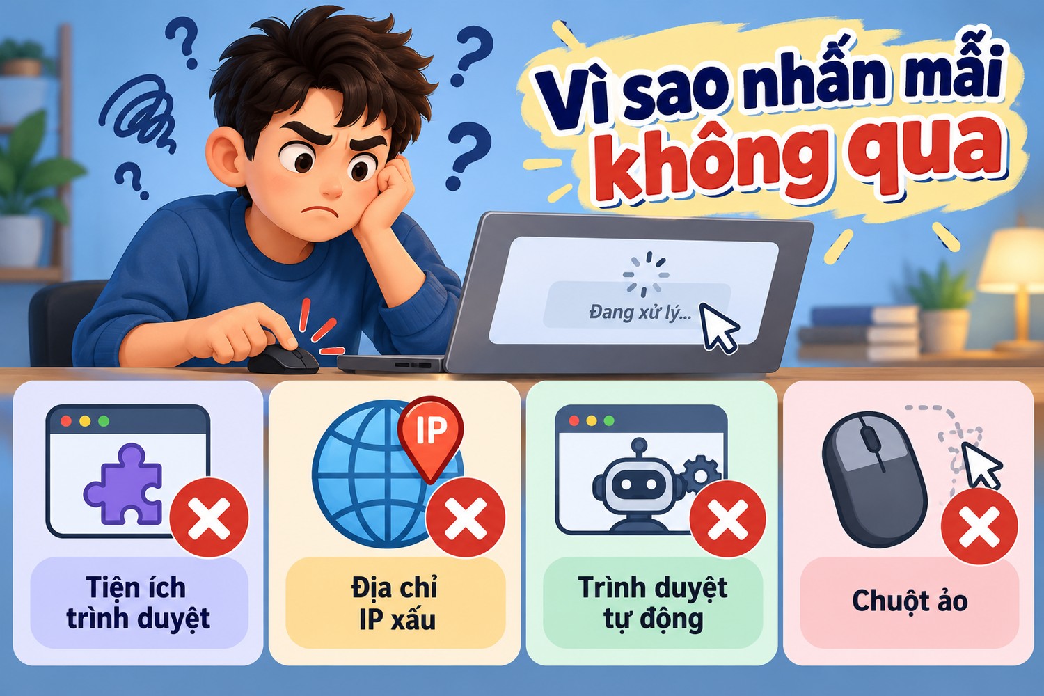 Vì sao nhấn mãi không qua