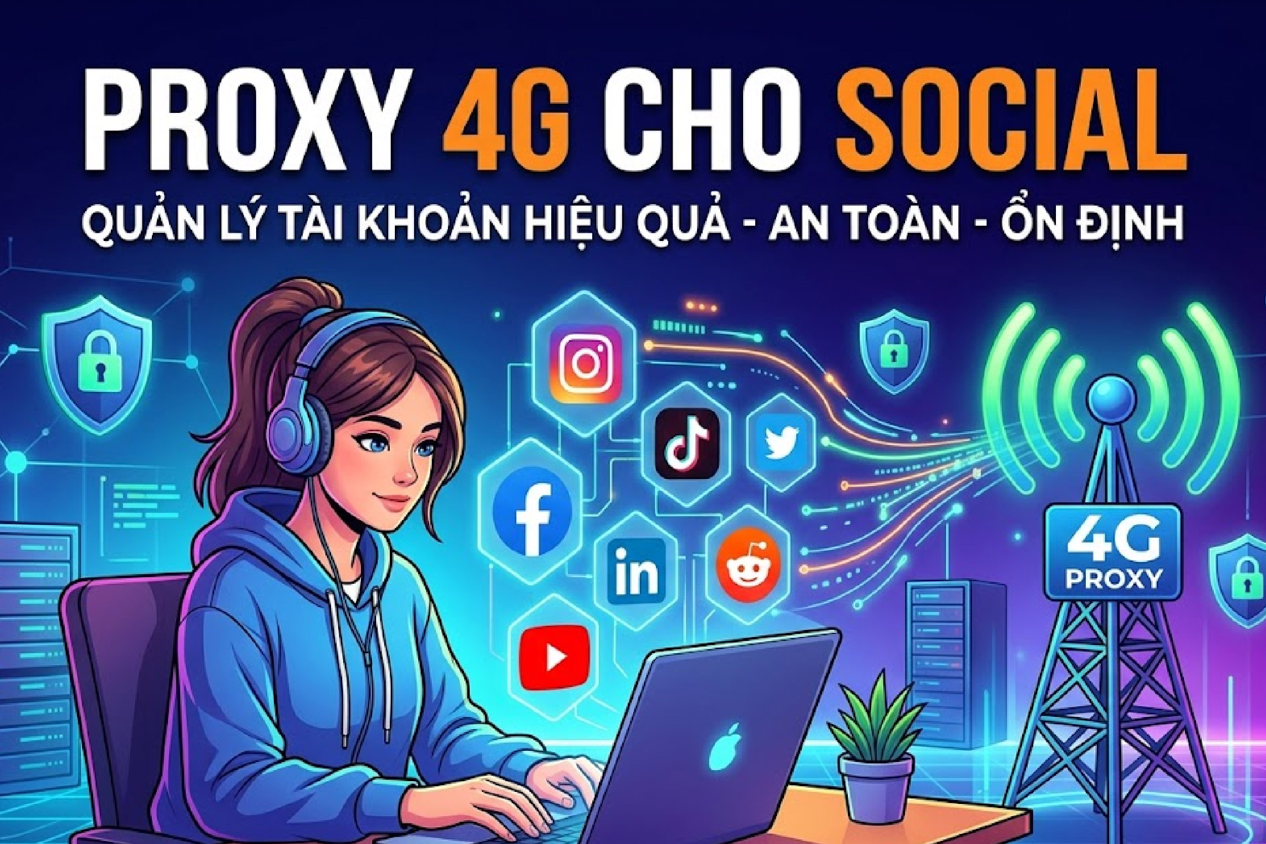 Proxy 4G cho social
