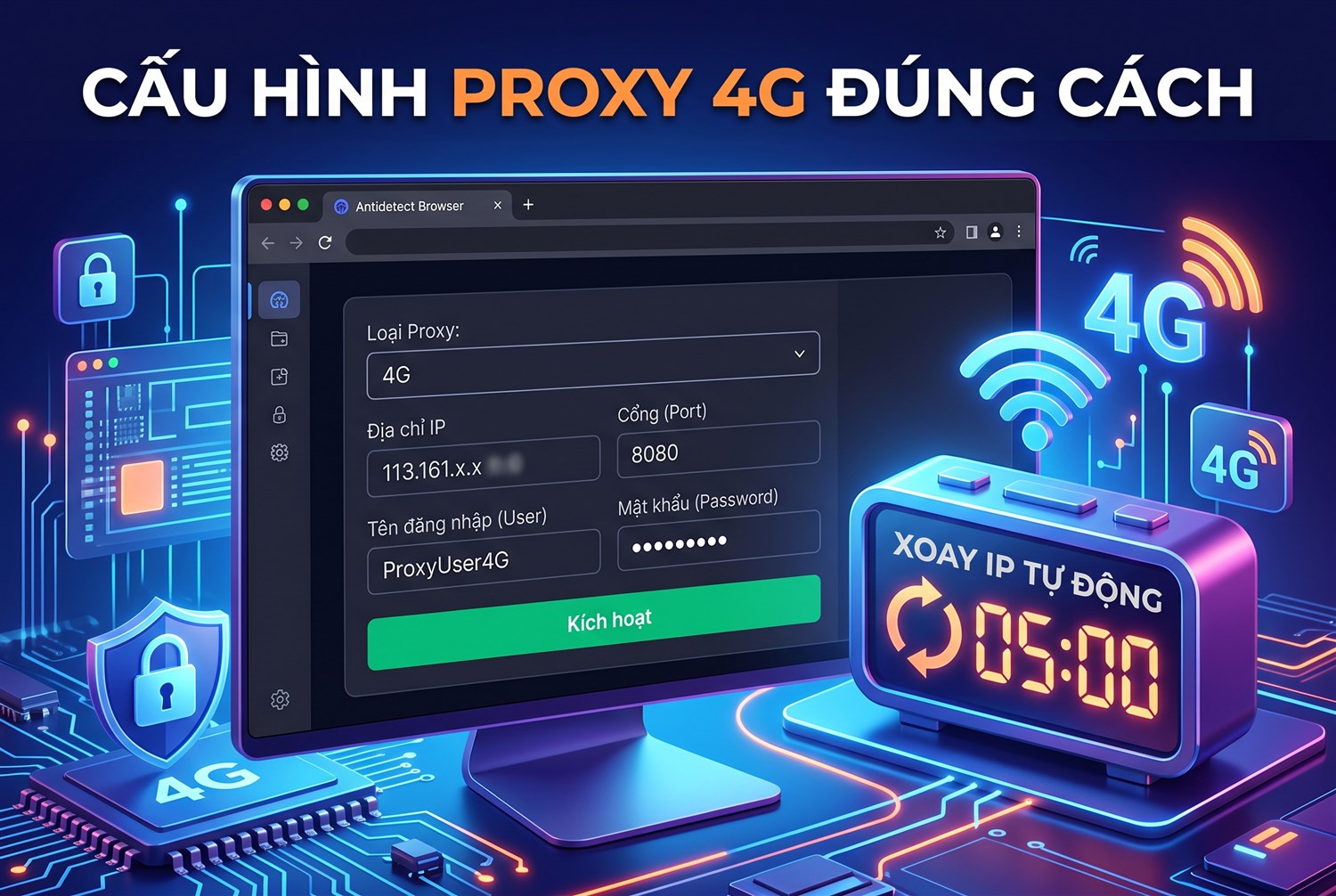 Cấu hình proxy 4G đúng cách