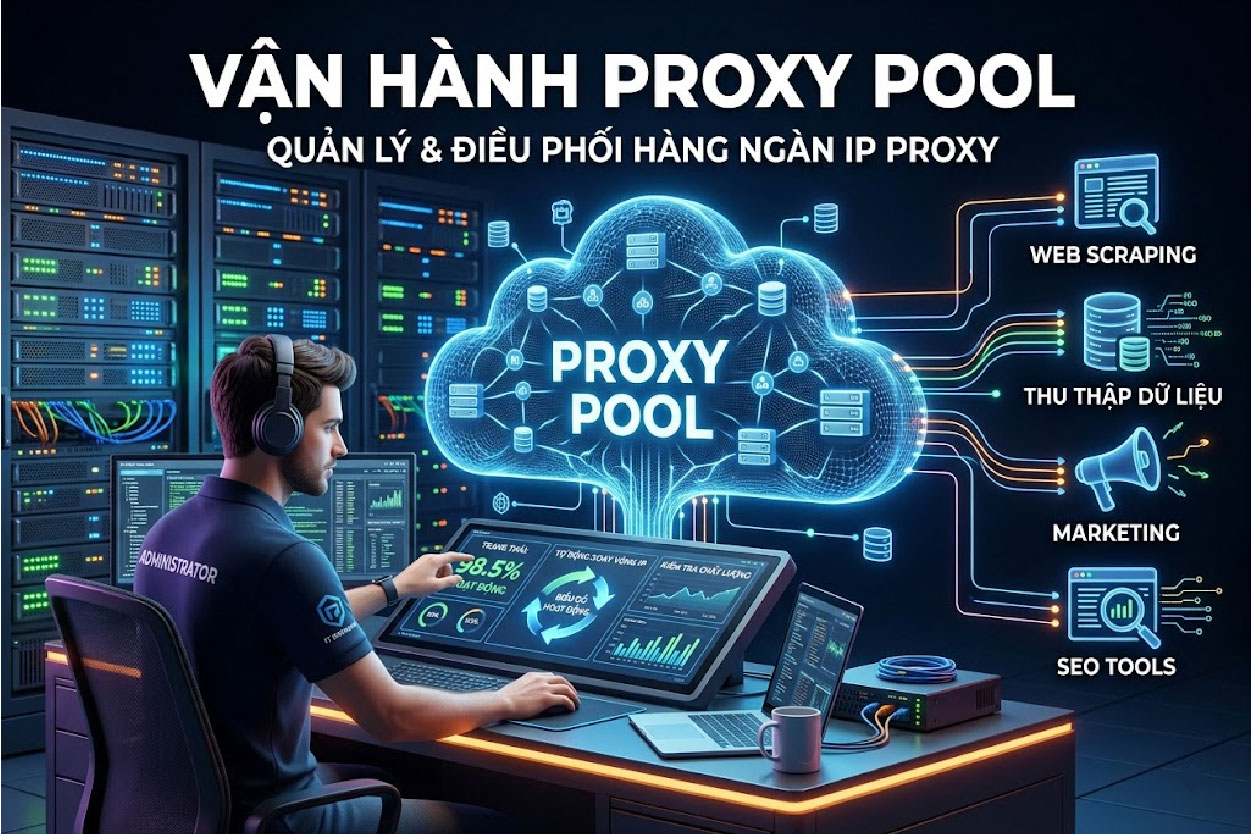  Vận h&agrave;nh proxy pool