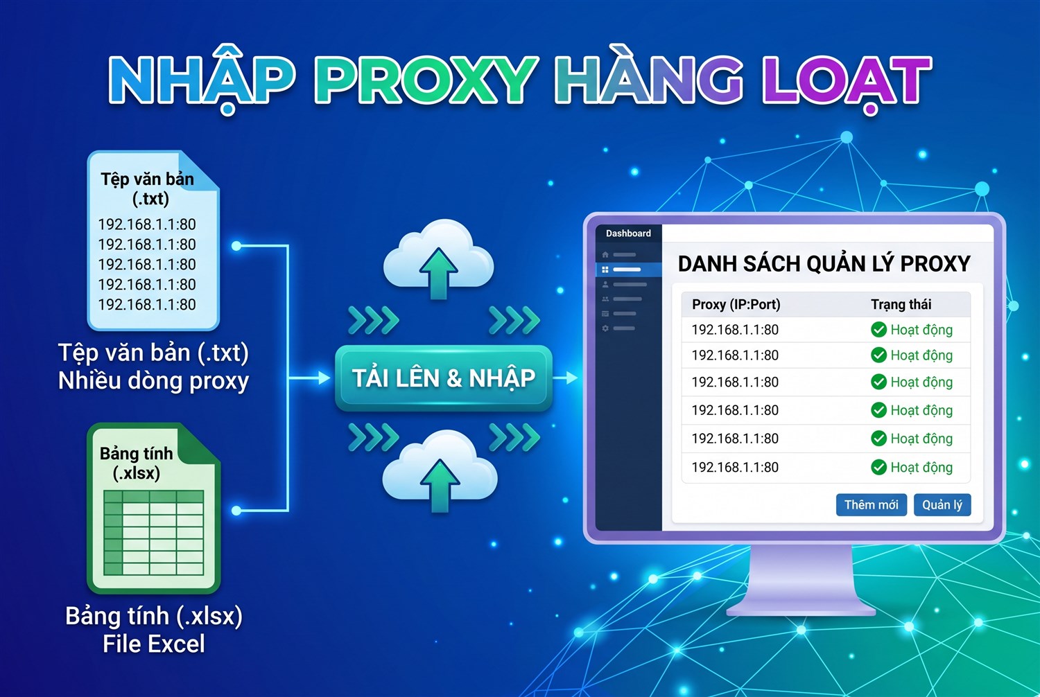 Nhập proxy hàng loạt