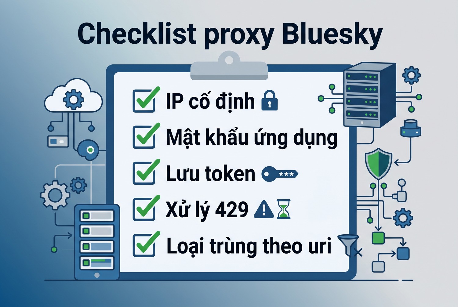 Checklist proxy Bluesky