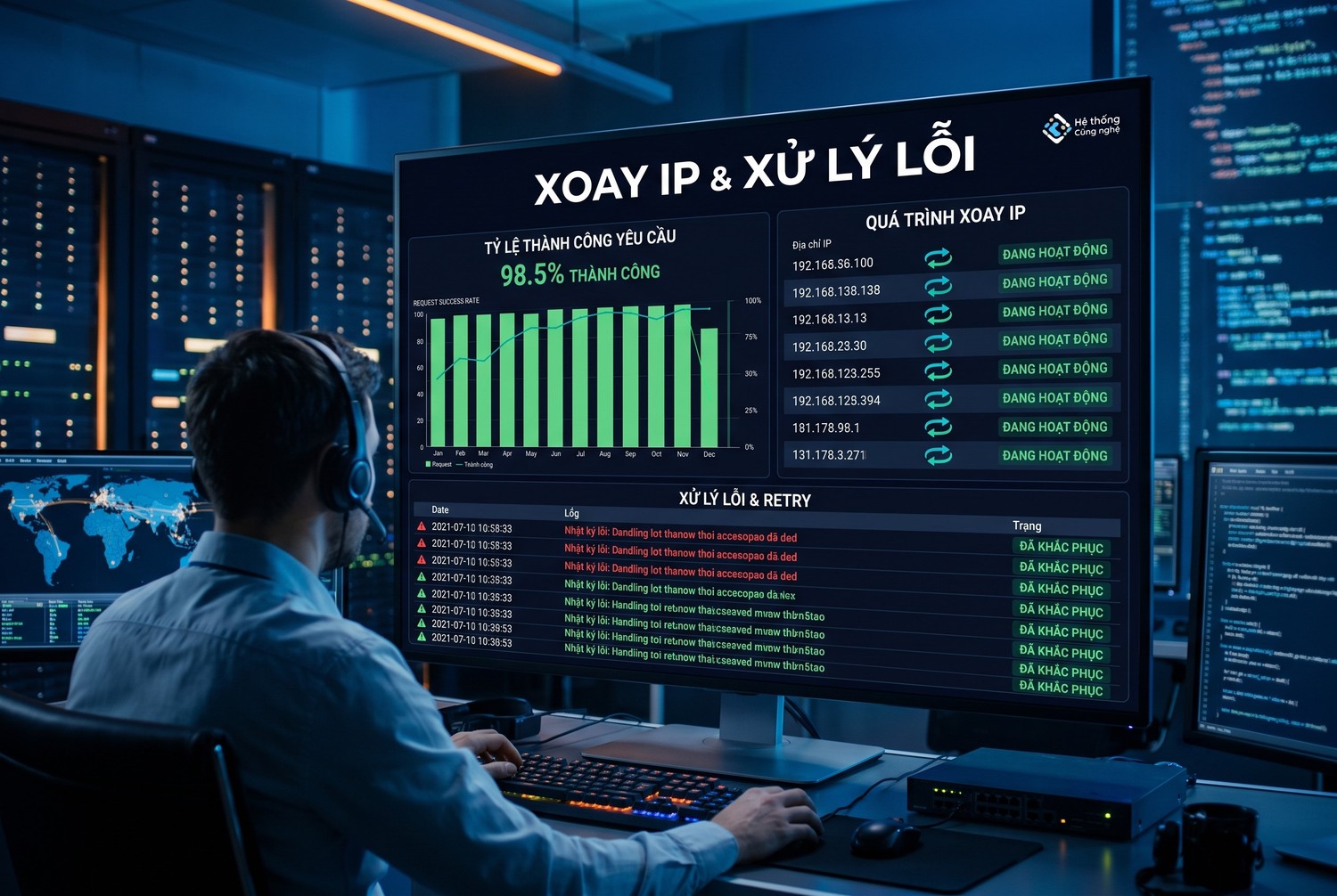 Xoay IP và xử lý lỗi