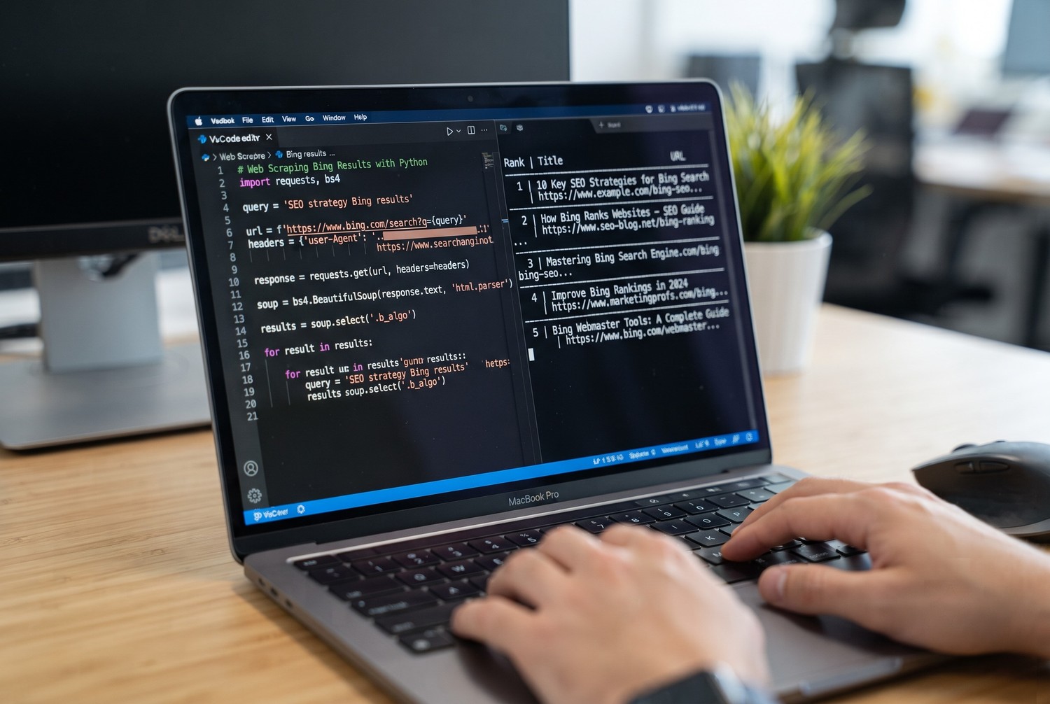 Code Python thu thập kết quả Bing