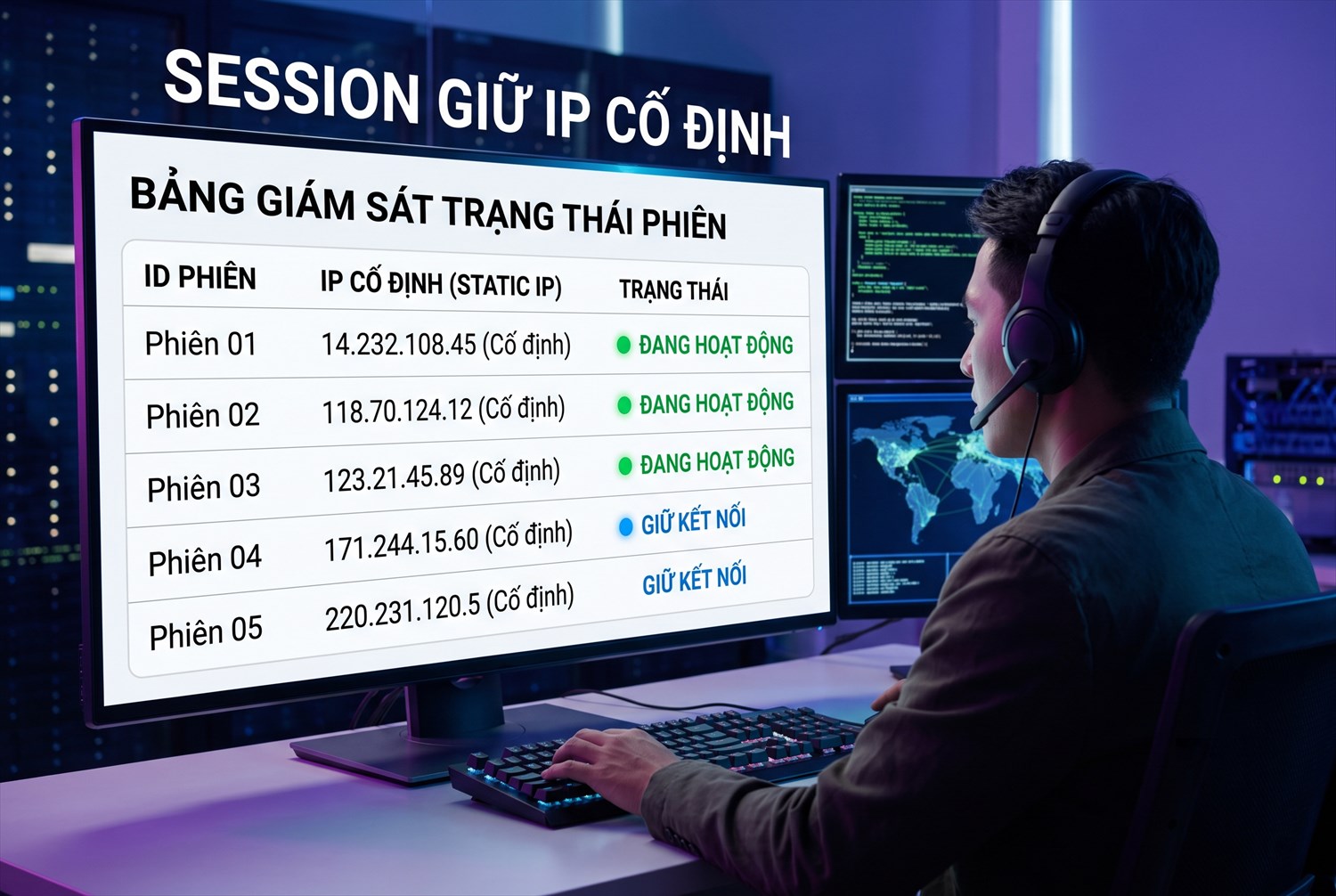 Session giữ IP cố định