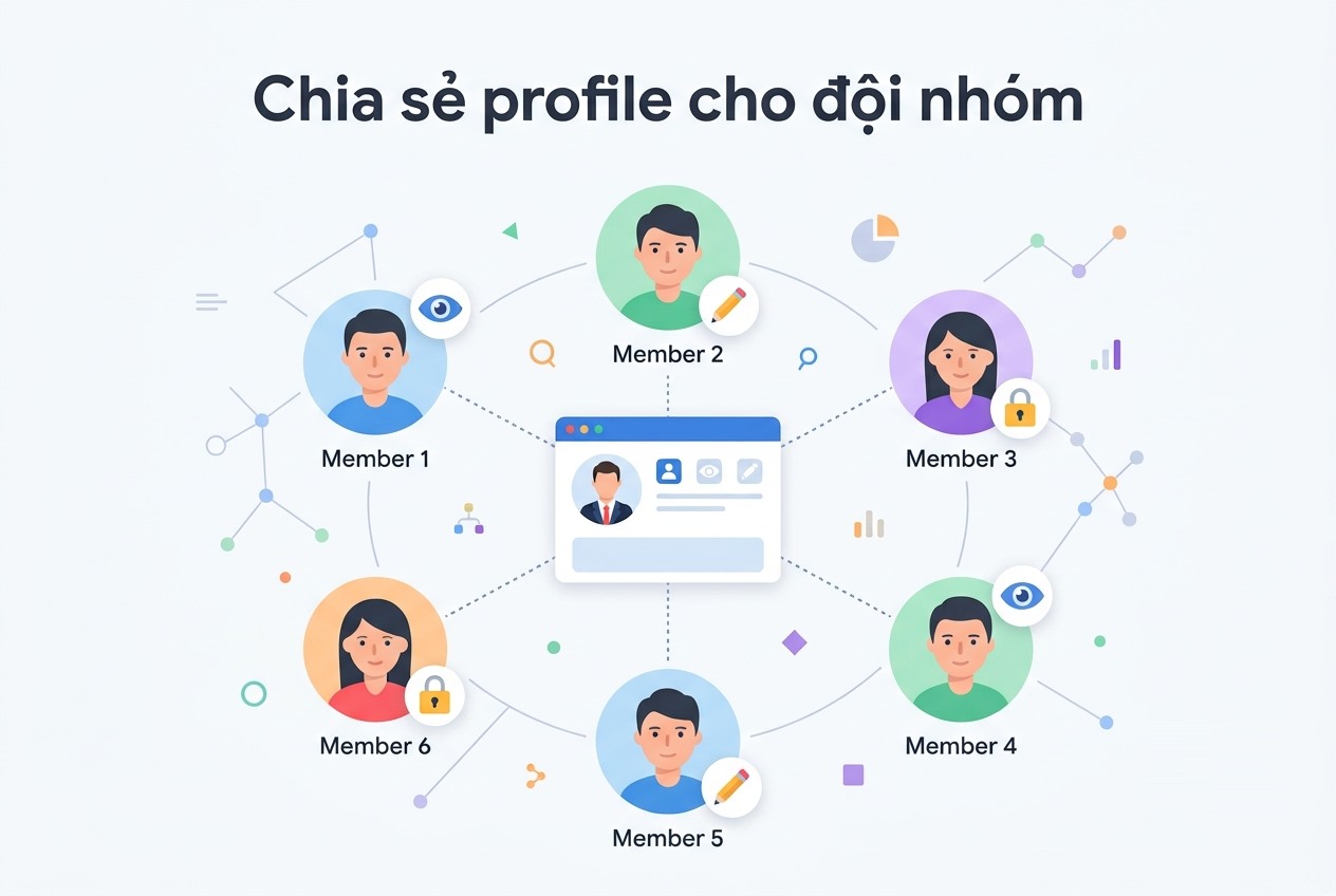 Chia sẻ profile cho đội nhóm