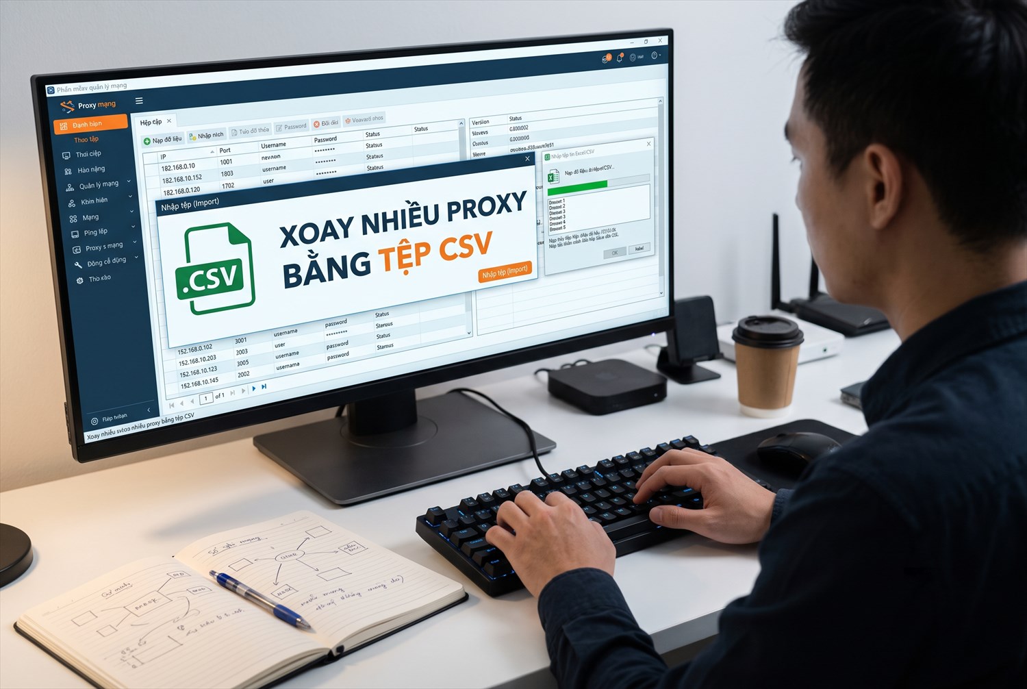 Xoay nhiều proxy bằng tệp CSV