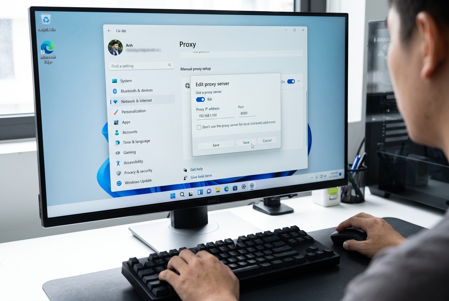 Cài proxy hệ thống trên Windows