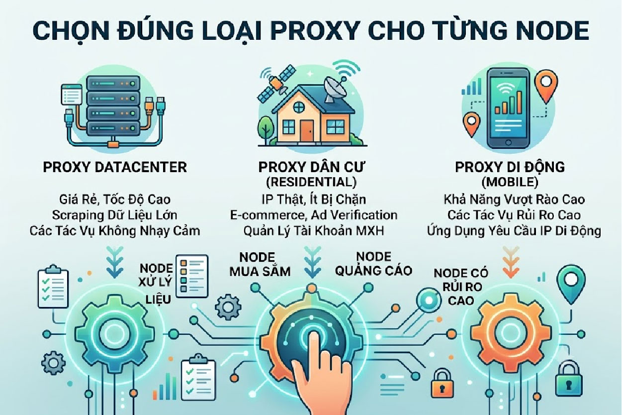 Chọn đúng loại proxy cho từng node