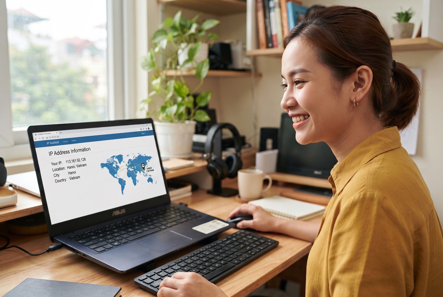 Kiểm tra IP sau khi cài