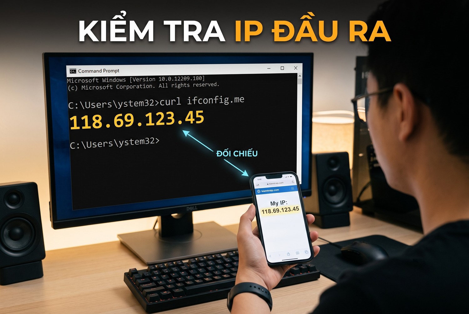 Kiểm tra IP đầu ra