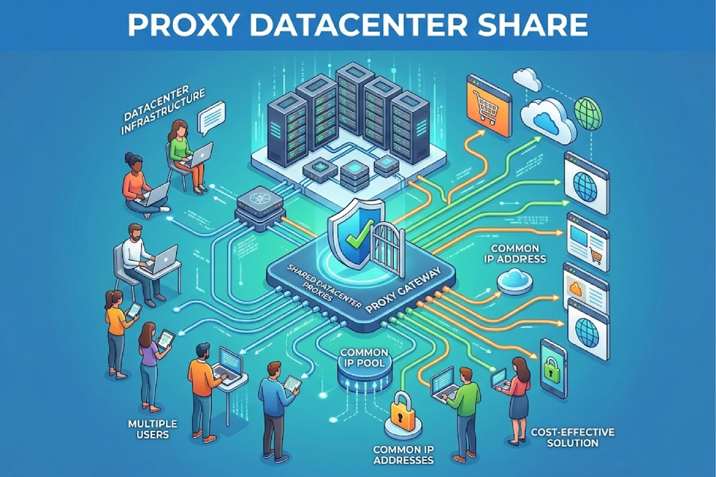 Proxy datacenter share