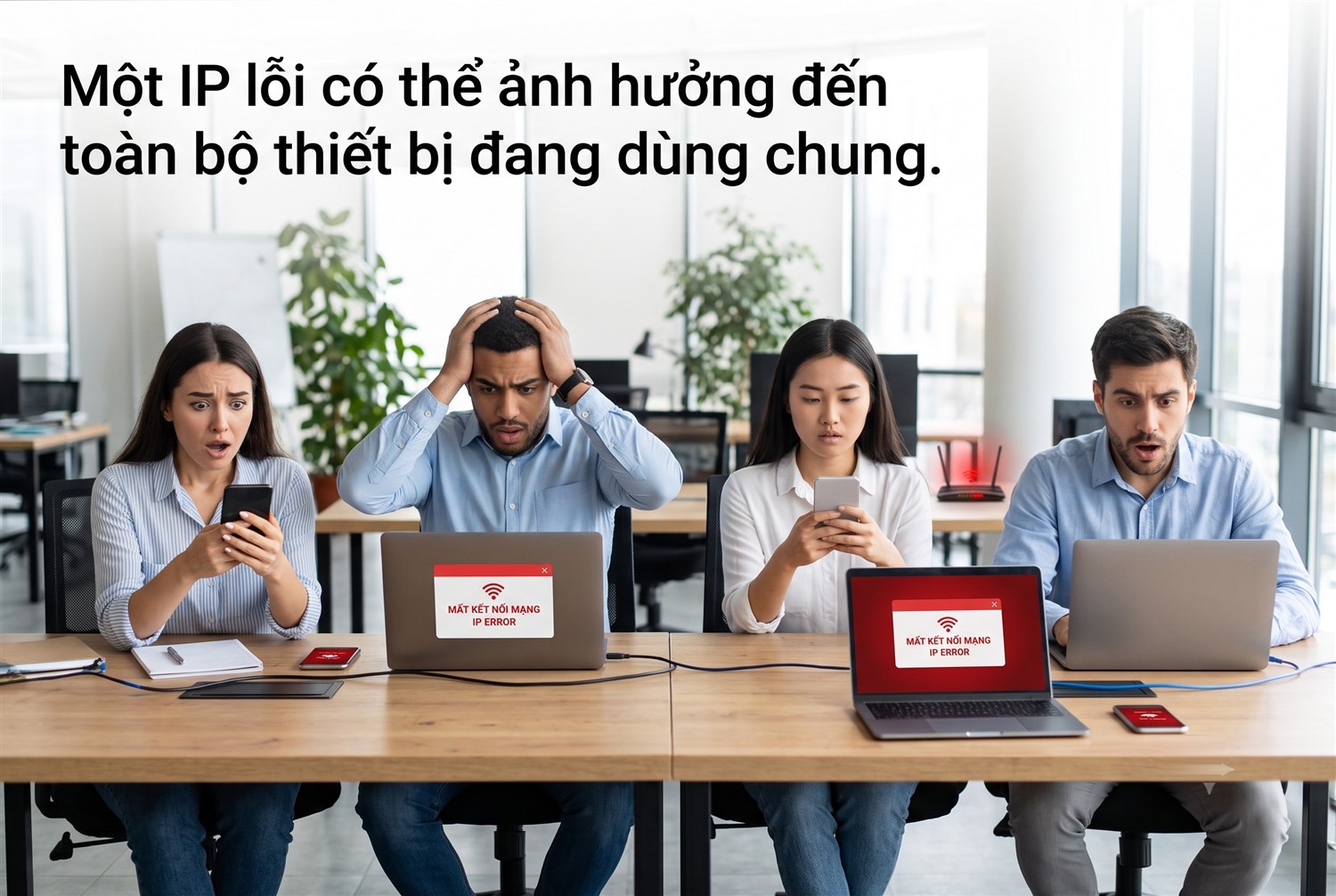 Một IP lỗi có thể ảnh hưởng đến toàn bộ thiết bị đang dùng chung