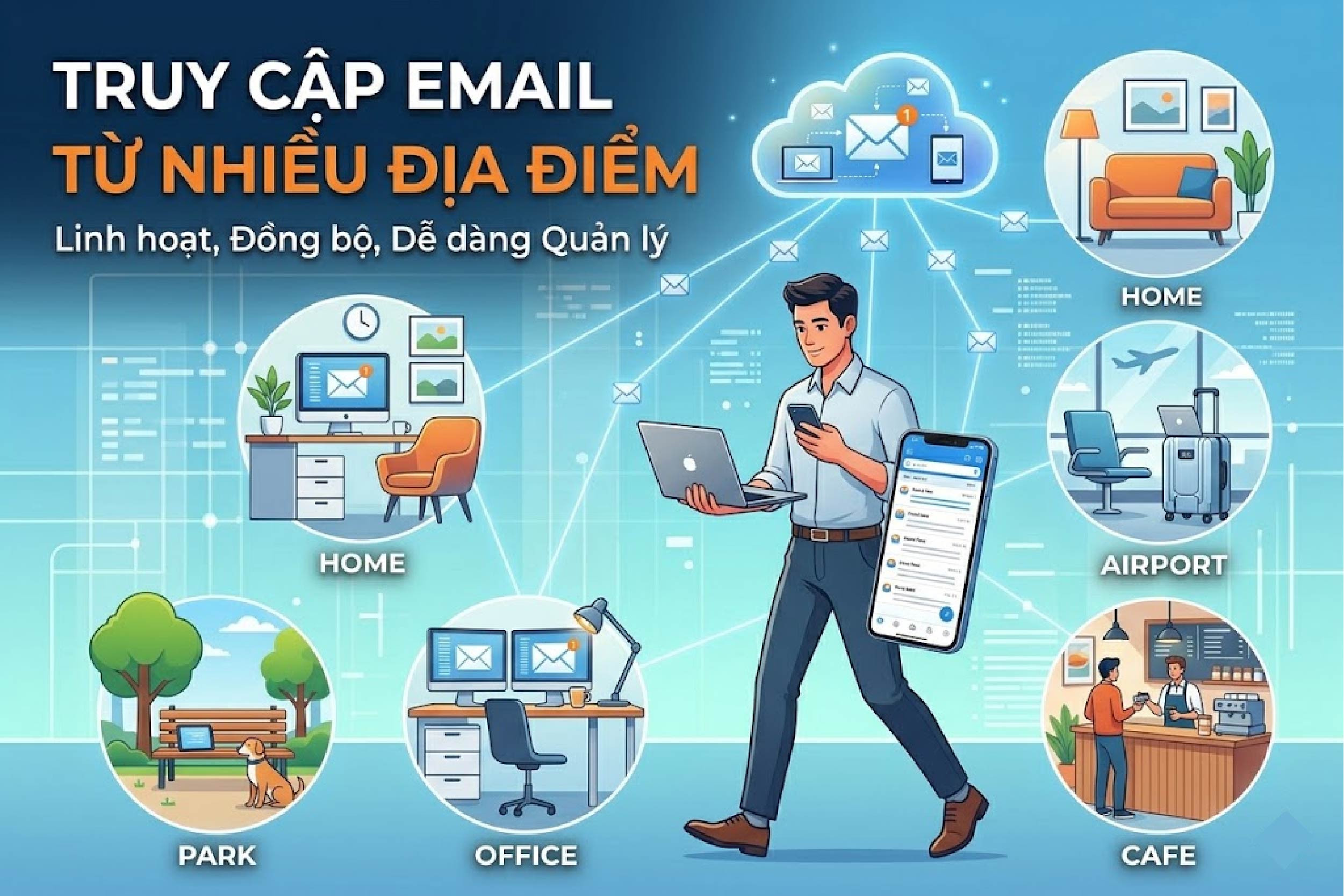 Truy cập email từ nhiều địa điểm