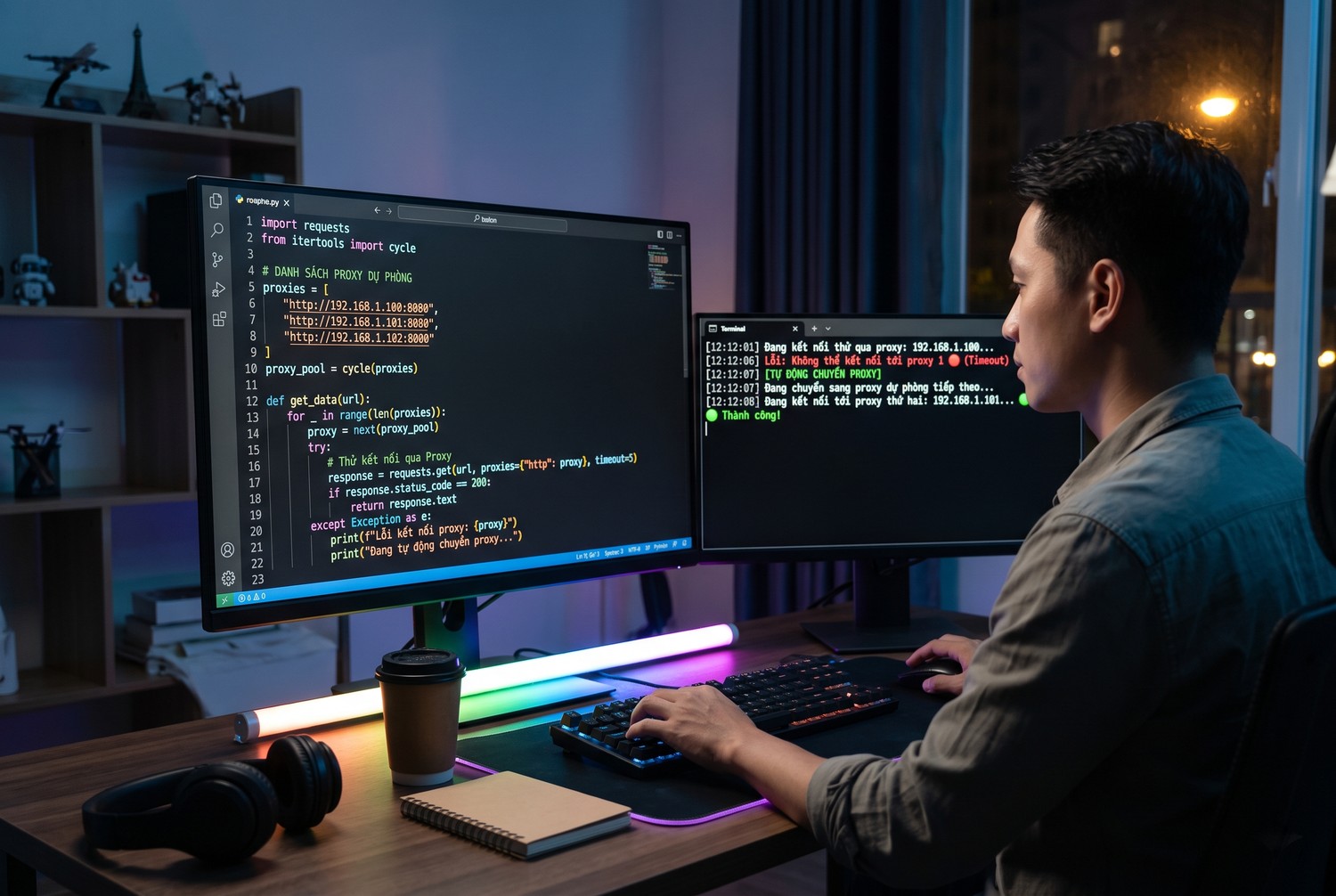 Code tự động chuyển proxy
