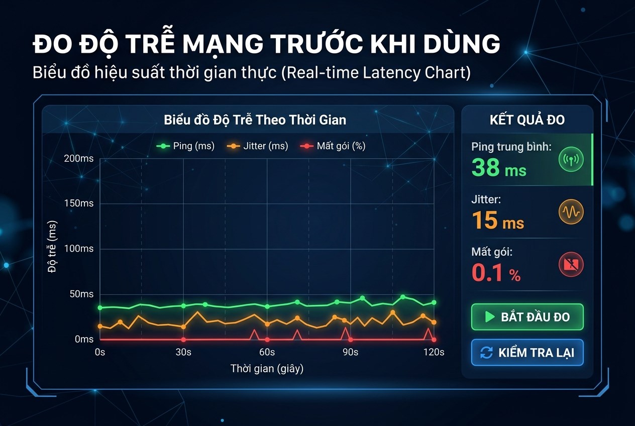 Đo độ trễ trước khi dùng