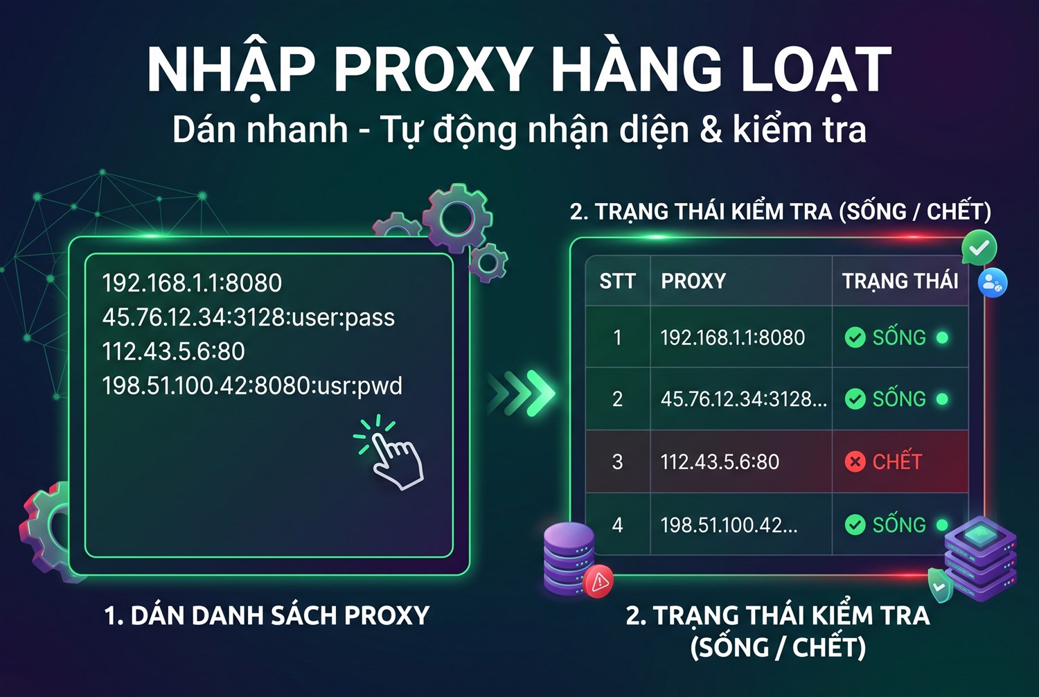 Nhập proxy hàng loạt