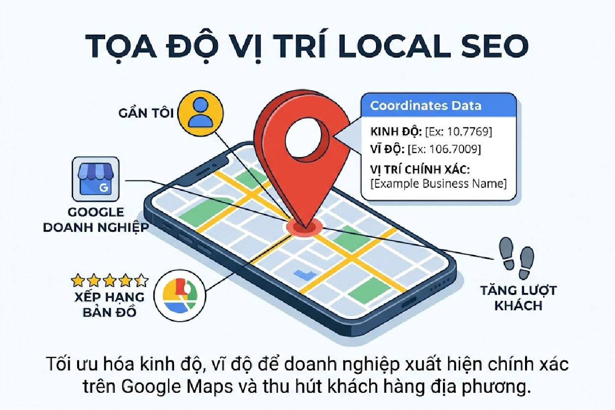 Tọa độ vị tr&iacute; local SEO