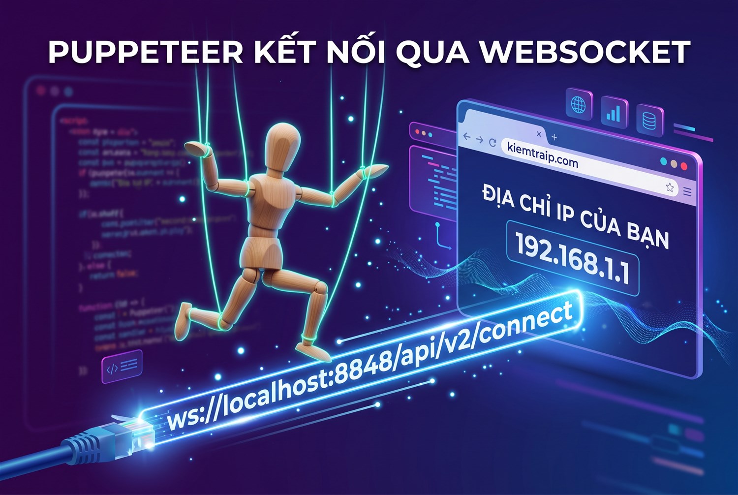 Puppeteer kết nối qua WebSocket